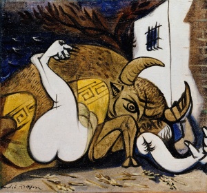 Pasiphaé, André Masson, huile sur toile, 37,5x40, 1945, MoMA
